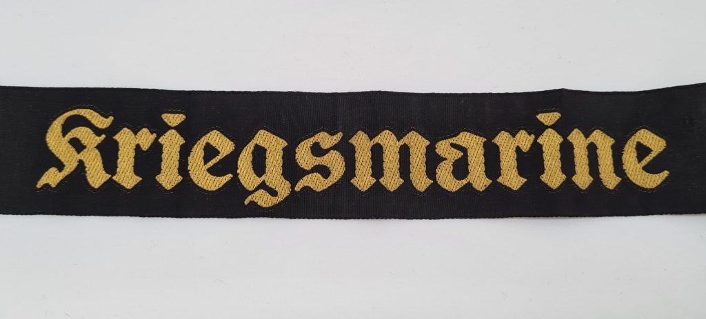 kriegsmarine cap tally - Panzertruppe Collectables